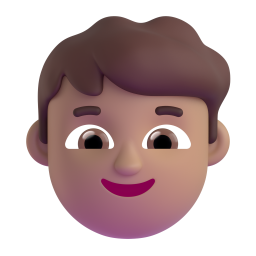 boy: medium skin tone 3D