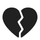 Broken Heart High Contrast