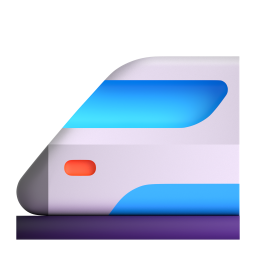 High-Speed Train with Bullet Nose 3D