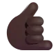 call me hand: dark skin tone Color