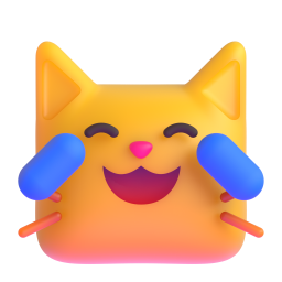 Cat Face with Tears of Joy 3D