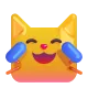Cat Face with Tears of Joy Color