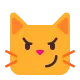 Cat Face with Wry Smile Flat