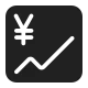 Chart with Upwards Trend and Yen Sign High Contrast