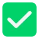 White Heavy Check Mark Flat