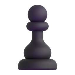 Black Chess Pawn 3D