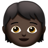 Child Dark Skin Tone Apple Emoji