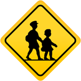 Children Crossing Apple Emoji