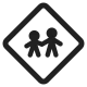 Children Crossing High Contrast