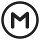 Circled Latin Capital Letter M High Contrast