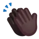 clapping hands: dark skin tone Color