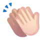 clapping hands: light skin tone Color