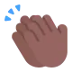 clapping hands: medium-dark skin tone Flat