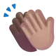 clapping hands: medium skin tone Color