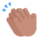 clapping hands: medium skin tone Flat