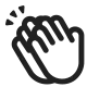Clapping Hands Sign High Contrast