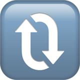 Clockwise Downwards and Upwards Open Circle Arrows Apple Emoji