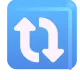 Clockwise Downwards and Upwards Open Circle Arrows Color