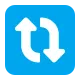 Clockwise Downwards and Upwards Open Circle Arrows Flat