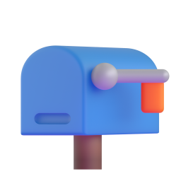 Closed Mailbox with Lowered Flag 3D