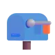 Closed Mailbox with Lowered Flag Color
