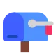 Closed Mailbox with Lowered Flag Flat