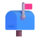 Closed Mailbox with Raised Flag Color