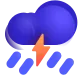 Thunder Cloud and Rain Color