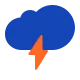 Cloud with Lightning Flat
