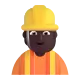 construction worker: dark skin tone Color