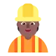 construction worker: medium-dark skin tone Flat