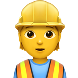 Construction Worker Apple Emoji