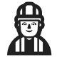 Construction Worker High Contrast