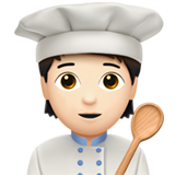 Cook Light Skin Tone Apple Emoji