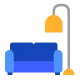 Couch and Lamp Flat