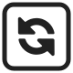 Anticlockwise Downwards and Upwards Open Circle Arrows High Contrast
