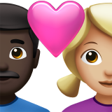 Couple With Heart Man Dark Skin Tone Woman Medium Light Skin Tone