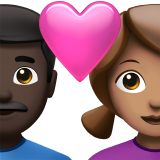 Couple With Heart Man Dark Skin Tone Woman Medium Skin Tone