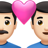 Couple With Heart Man Man Light Skin Tone