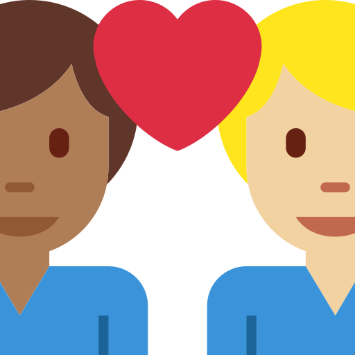 Couple With Heart Man Man Medium Dark Skin Tone Medium Light Skin Tone