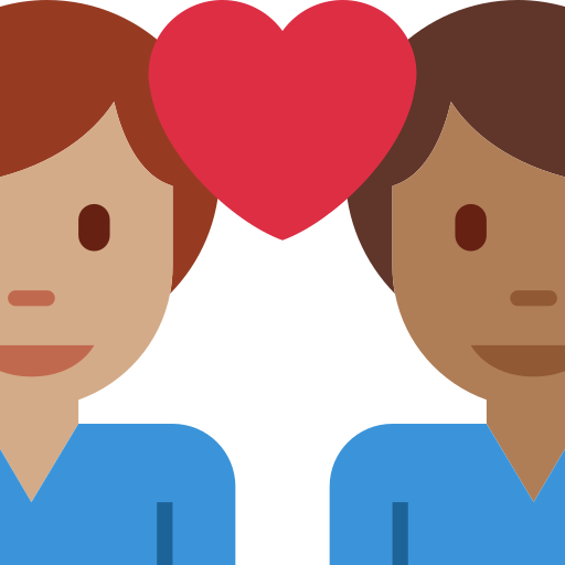 Couple With Heart Man Man Medium Skin Tone Medium Dark Skin Tone