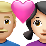 Couple With Heart Man Medium Light Skin Tone Woman Light Skin Tone