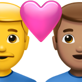 Couple With Heart Man No Skin Tone Man Medium Skin Tone