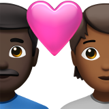 Couple With Heart Man Person Dark Skin Tone Medium Dark Skin Tone