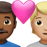 Couple With Heart Man Person Medium Dark Skin Tone Medium Light Skin Tone