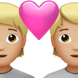 Couple With Heart Medium Light Skin Tone Apple Emoji