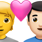 Couple With Heart Person Man No Skin Tone Light Skin Tone