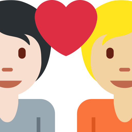 Couple With Heart Person Person Light Skin Tone Medium Light Skin Tone