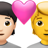 Couple With Heart Person Person Light Skin Tone No Skin Tone