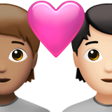 Couple With Heart Person Person Medium Skin Tone Light Skin Tone Apple Emoji